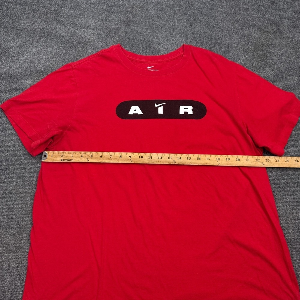 Nike Air Tee Shirt Mens Size XL Red Center Check Logo Gaphic Tee Crew Neck - Picture 9 of 11